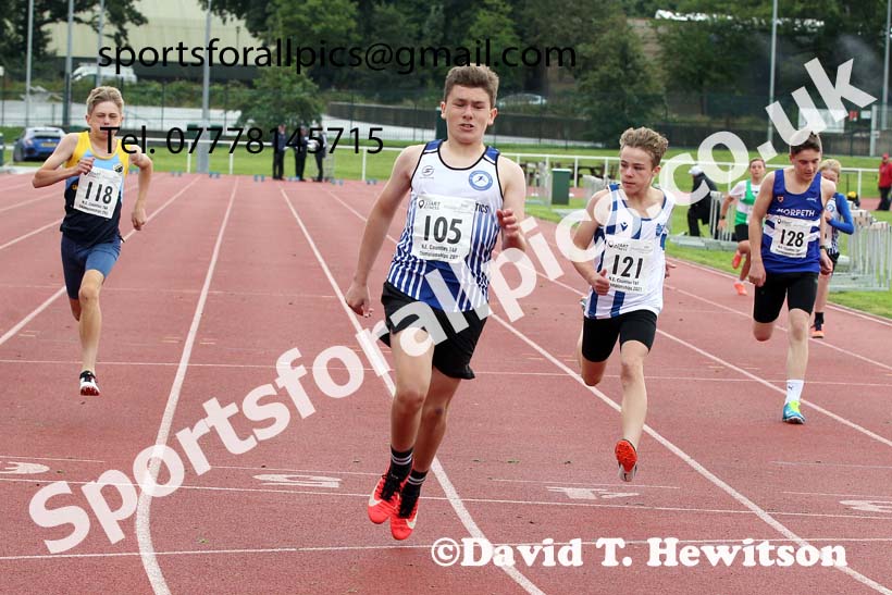 Mens and Boys 100 metres, 2021 North Eastern Track and Field Champs., Middesbrough. Photo: David T. Hewitson/Sports for All Pics